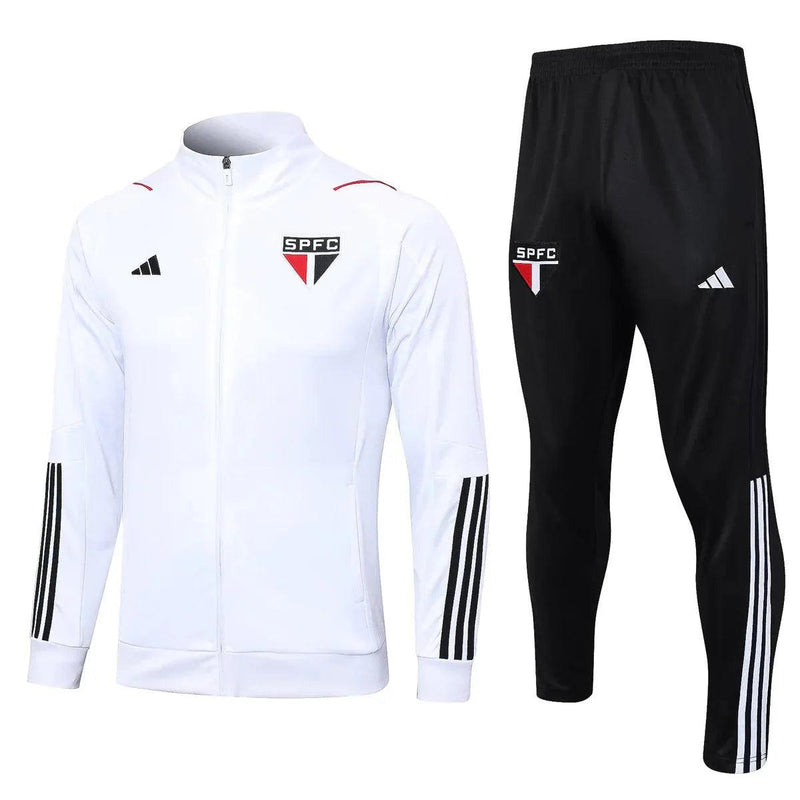 Conjunto de Frio São Paulo 2023/24 Branco - Viagem - JH ESPORTES - CAMISA DE TIMES