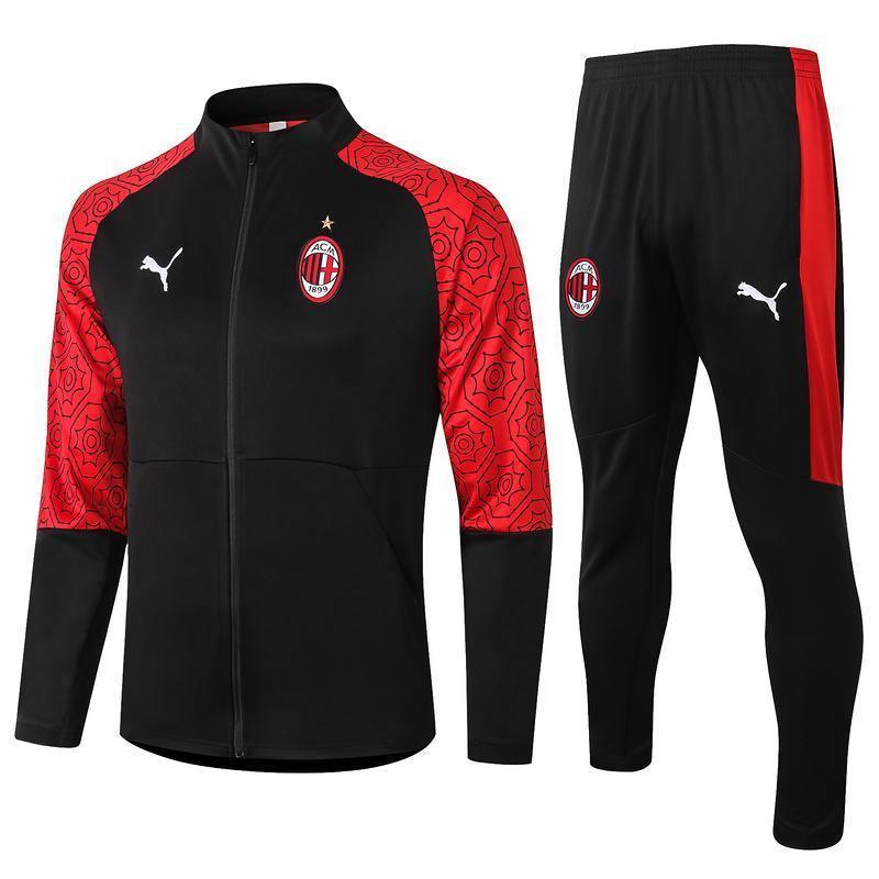 Conjunto de Treino Puma - AC Milan Zíper Longo - Preto - JH ESPORTES - CAMISA DE TIMES