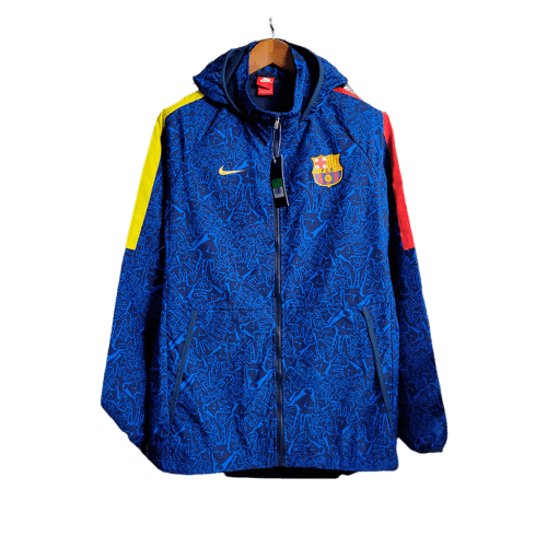 Jaqueta Corta-Vento Barcelona 23/24 Masculino Nike - Azul - JH ESPORTES - CAMISA DE TIMES