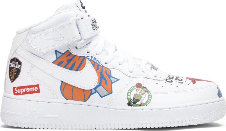 Supreme x NBA x Air Force 1 Mid 07 'White' - JH ESPORTES - CAMISA DE TIMES