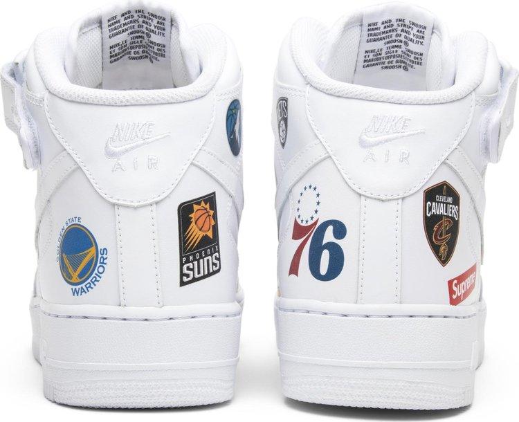 Supreme x NBA x Air Force 1 Mid 07 'White' - JH ESPORTES - CAMISA DE TIMES