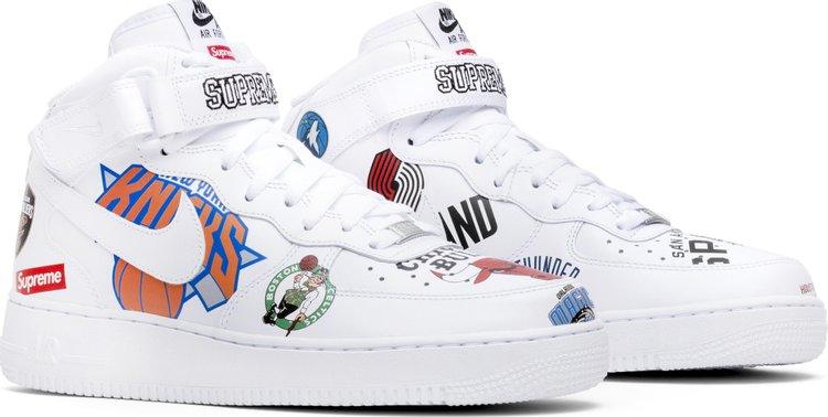 Supreme x NBA x Air Force 1 Mid 07 'White' - JH ESPORTES - CAMISA DE TIMES