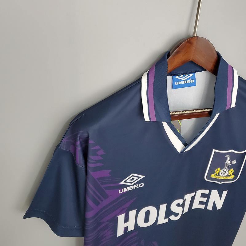 Camisa Umbro Tottenham Away 1994/95 Retrô/ Roxa - JH ESPORTES - CAMISA DE TIMES