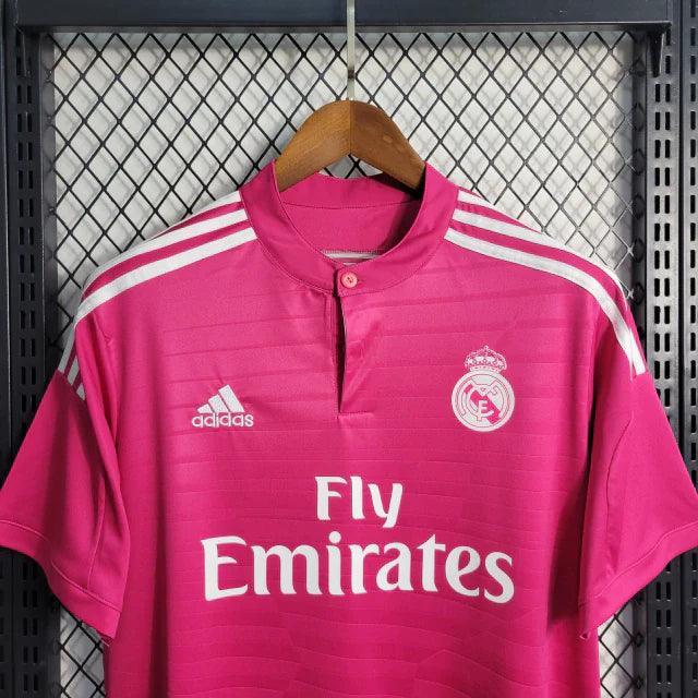 Camisa Retrô Real Madrid II Away Adidas 2014/15 Masculino Rosa - JH ESPORTES - CAMISA DE TIMES