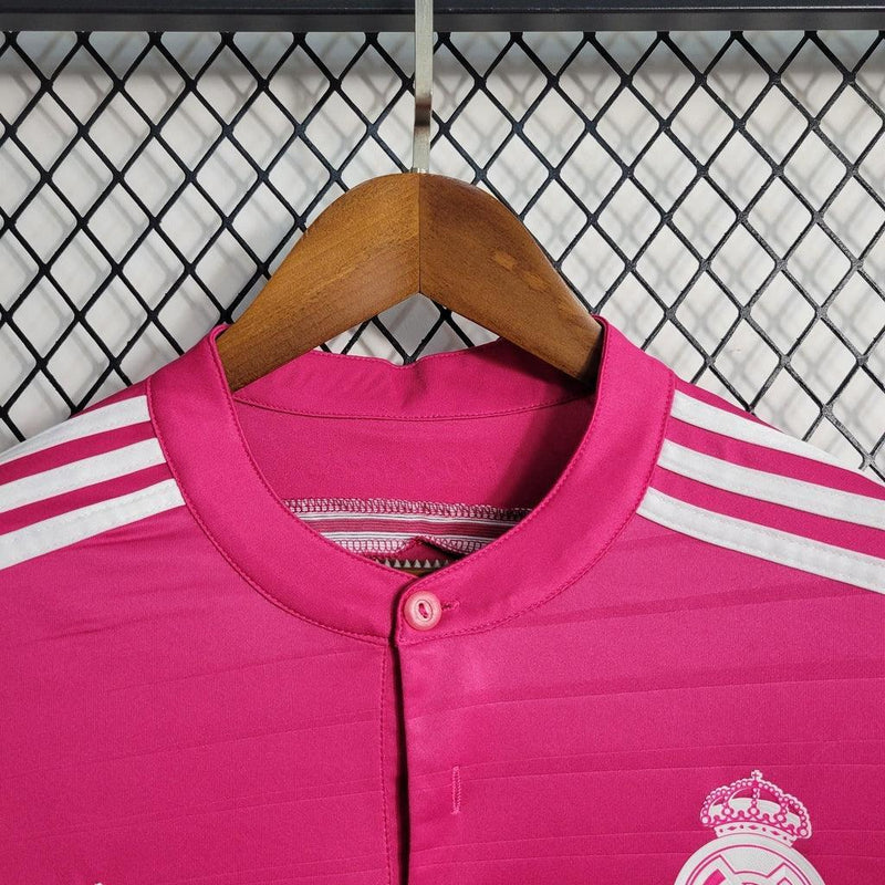 Camisa Retrô Real Madrid Manga Longa III Third Adidas 2014/15 Masculino Rosa - JH ESPORTES - CAMISA DE TIMES