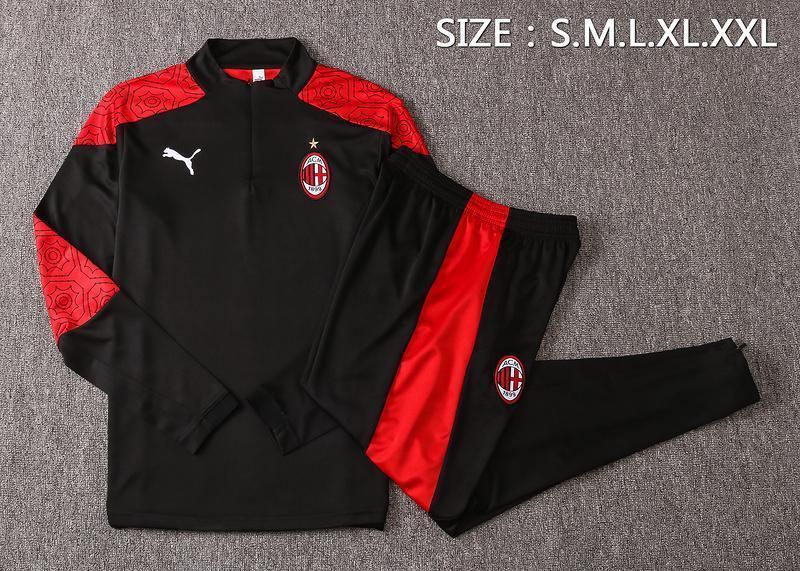 Conjunto de Treino Puma - AC Milan Zíper Longo - Preto - JH ESPORTES - CAMISA DE TIMES