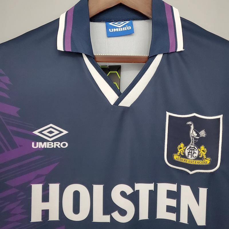 Camisa Umbro Tottenham Away 1994/95 Retrô/ Roxa - JH ESPORTES - CAMISA DE TIMES