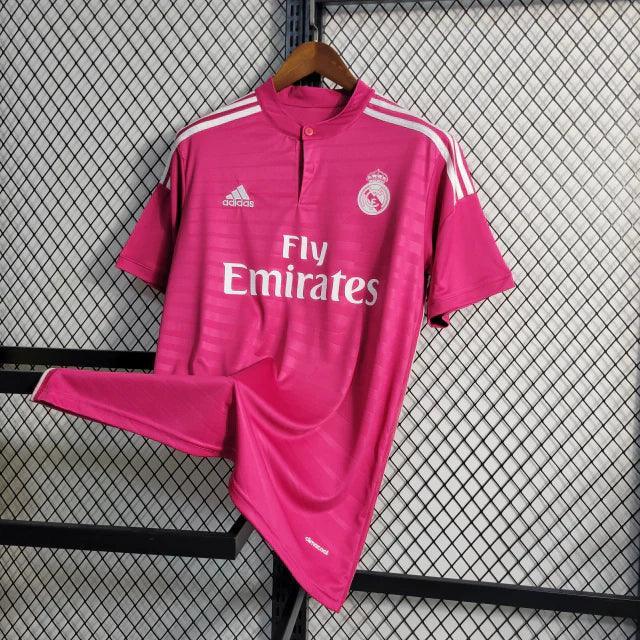 Camisa Retrô Real Madrid II Away Adidas 2014/15 Masculino Rosa - JH ESPORTES - CAMISA DE TIMES