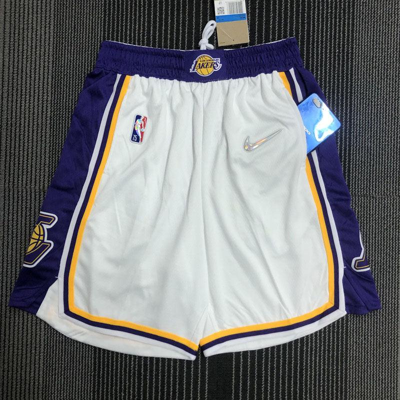 Short NBA Los Angeles Lakers Association Edição 75 anos 21/22 Branco - JH ESPORTES - CAMISA DE TIMES