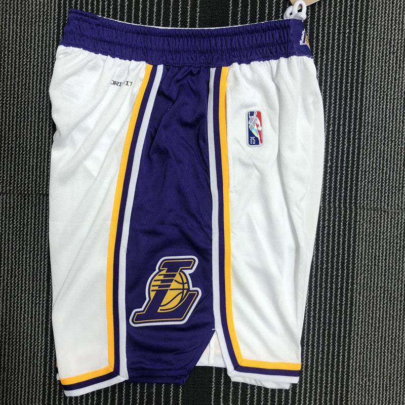 Short NBA Los Angeles Lakers Association Edição 75 anos 21/22 Branco - JH ESPORTES - CAMISA DE TIMES