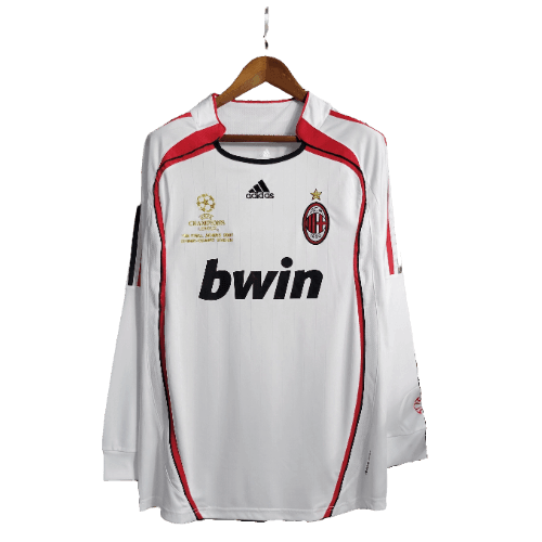 Camisa Retrô Milan II Away 2006/07 Manga Longa Masculino Branco - JH ESPORTES - CAMISA DE TIMES