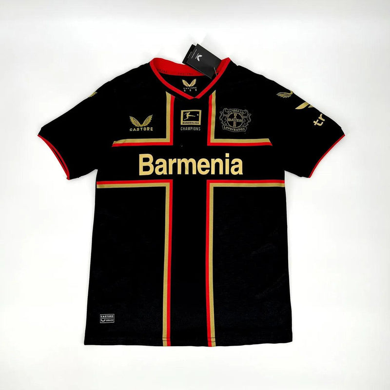 Camisa Bayer Leverkusen Edição Comemorativa Bundesliga 24/25 Torcedor - Preto - JH ESPORTES - CAMISA DE TIMES