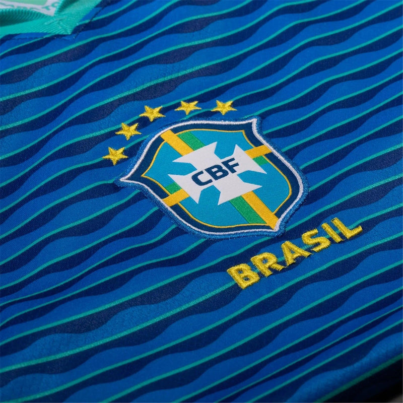 Camisa Brasil Feminina Away 2024 - Azul - JH ESPORTES - CAMISA DE TIMES