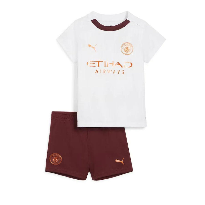 Conjunto Infantil Manchester City ll 2023/24 Branco - Modelo Torcedor