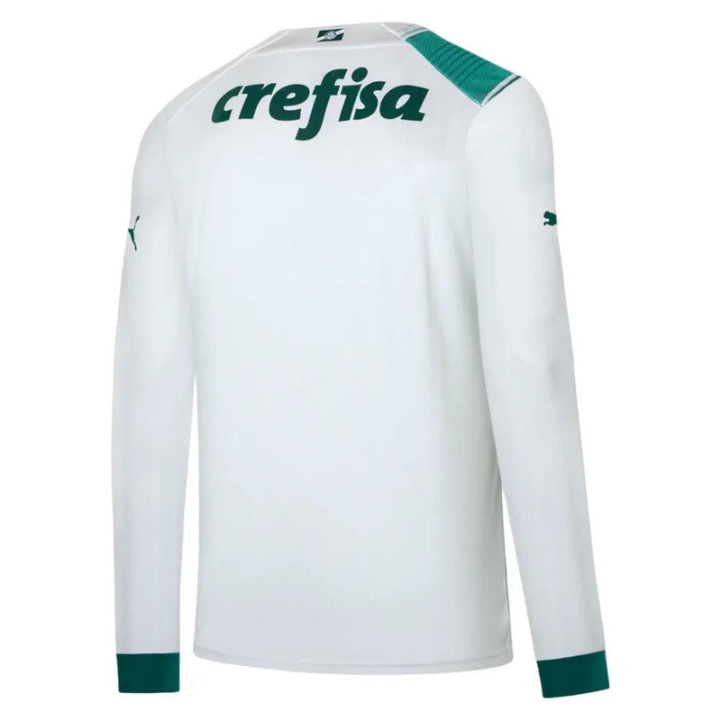 Camisa Palmeiras Away 23/24 Manga Longa - Branca - JH ESPORTES - CAMISA DE TIMES