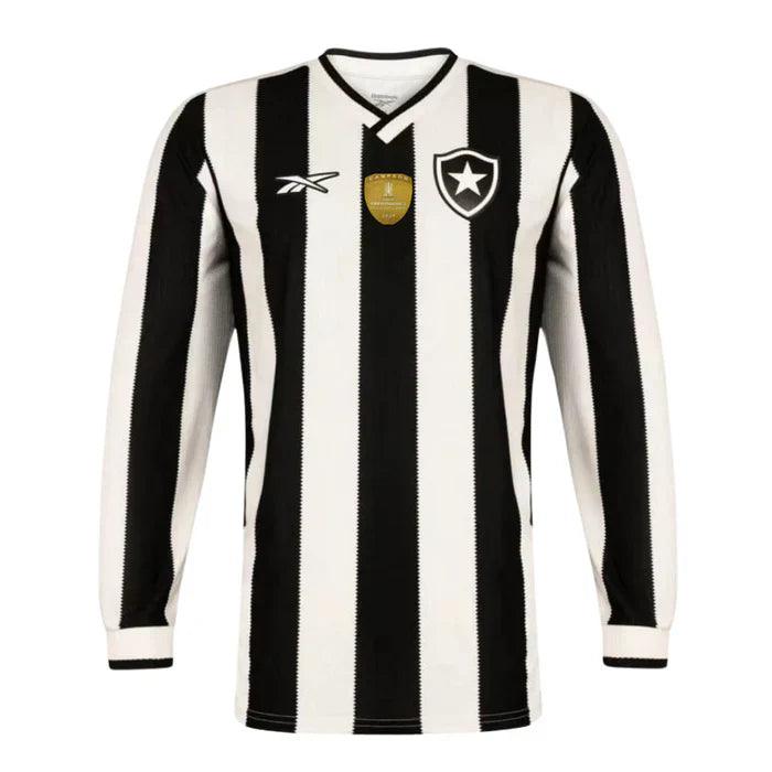 Camisa Botafogo Home 24/25 Manga Longa - Preta e Branca - JH ESPORTES - CAMISA DE TIMES