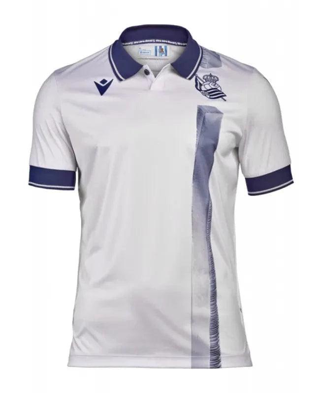 Camisa Real Sociedad III 23/24 - Torcedor Macron Masculina - Branca com detalhes em azul - JH ESPORTES - CAMISA DE TIMES