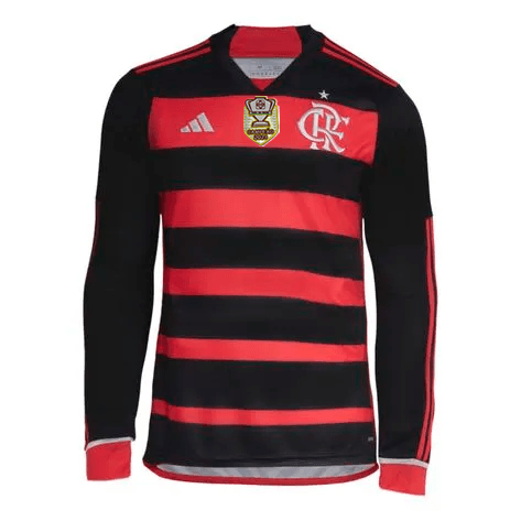 Camisa CRF Home 24/25 Manga Longa - Preta e Vermelha - JH ESPORTES - CAMISA DE TIMES