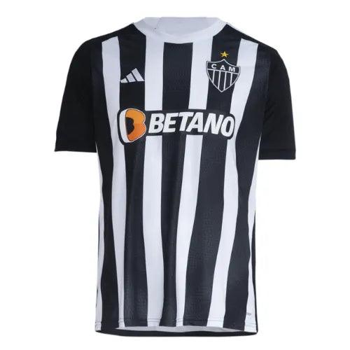 Camisa Atlético Mineiro Home 24/25 - Preta e Branca - JH ESPORTES - CAMISA DE TIMES