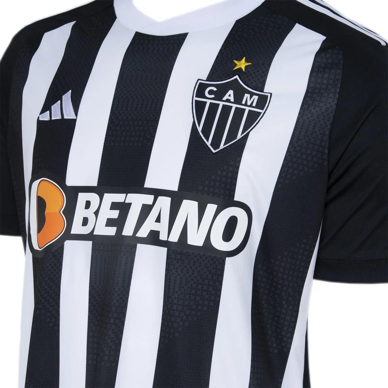 Camisa Atlético Mineiro Home 24/25 - Preta e Branca - JH ESPORTES - CAMISA DE TIMES