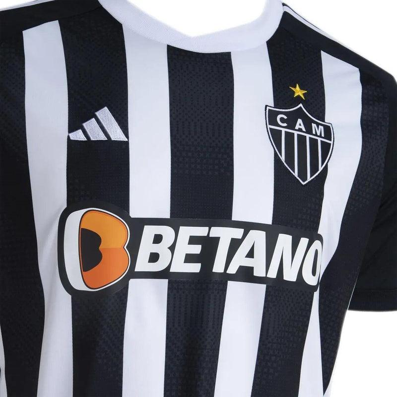 Camisa Atlético Mineiro Home 24/25 - Preta e Branca - JH ESPORTES - CAMISA DE TIMES