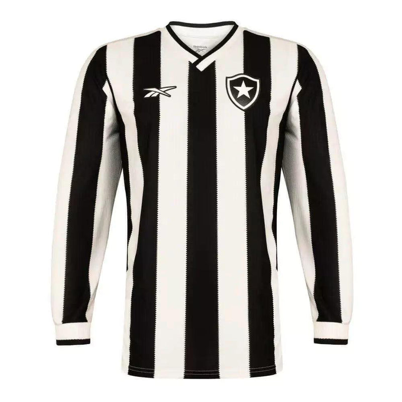 Camisa Botafogo Home 24/25 Manga Longa - Preta e Branca - JH ESPORTES - CAMISA DE TIMES