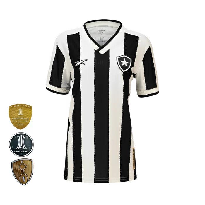 Camisa Botafogo Feminina Home 24/25 - Preta e Branca - JH ESPORTES - CAMISA DE TIMES