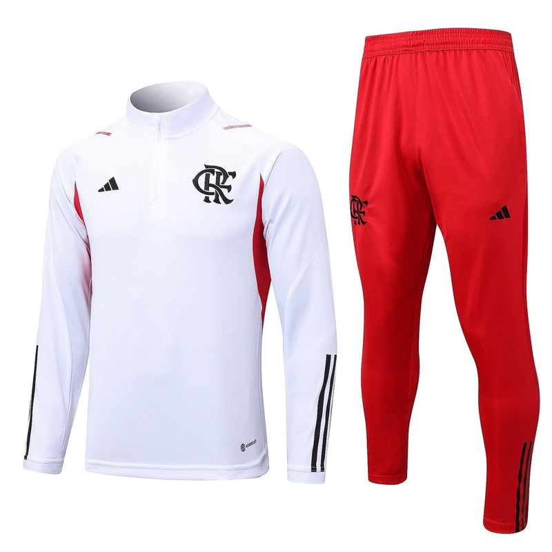 Conjunto de Frio Flamengo 2023/24 Branco - Treino - JH ESPORTES - CAMISA DE TIMES