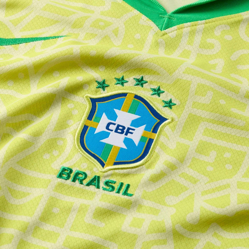 Camisa Brasil Feminina Home 2024 - Amarela - JH ESPORTES - CAMISA DE TIMES