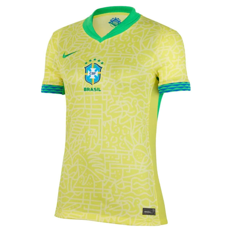 Camisa Brasil Feminina Home 2024 - Amarela - JH ESPORTES - CAMISA DE TIMES