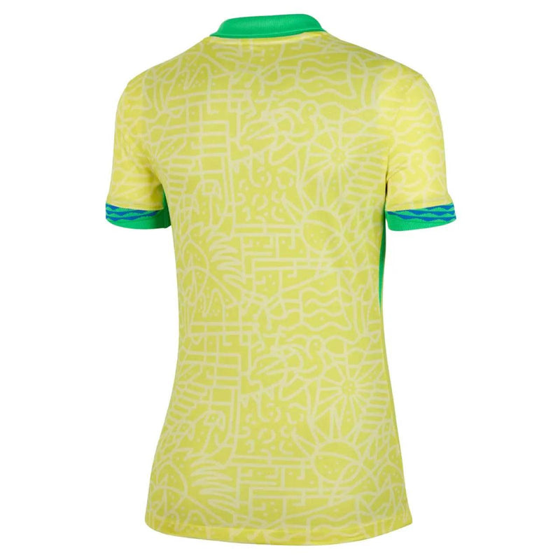 Camisa Brasil Feminina Home 2024 - Amarela - JH ESPORTES - CAMISA DE TIMES