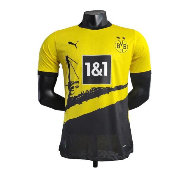 Camisa Borussia Dortmund Home 23/24 Jogador Puma Masculina - Amarelo e Preto - JH ESPORTES - CAMISA DE TIMES