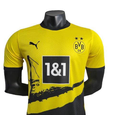 Camisa Borussia Dortmund Home 23/24 Jogador Puma Masculina - Amarelo e Preto - JH ESPORTES - CAMISA DE TIMES