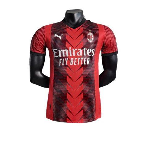 Camisa Milan I 23/24 Jogador Puma Masculina - Vermelho e Preto - JH ESPORTES - CAMISA DE TIMES