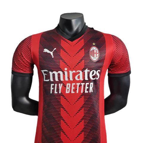 Camisa Milan I 23/24 Jogador Puma Masculina - Vermelho e Preto - JH ESPORTES - CAMISA DE TIMES