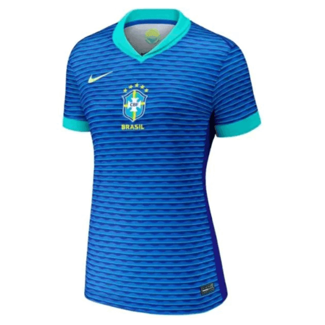 Camisa Brasil Feminina Away 2024 - Azul - JH ESPORTES - CAMISA DE TIMES