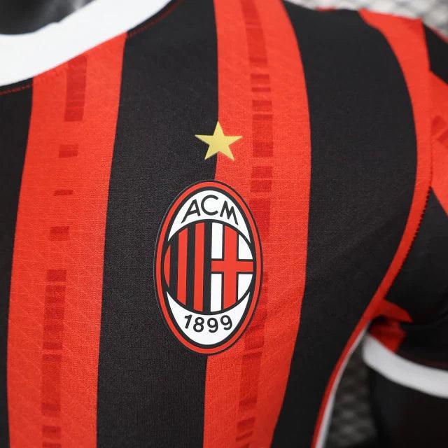 Camisa AC Milan I Home Puma Jogador 2024/25 Masculino Vermelho e Preto - JH ESPORTES - CAMISA DE TIMES