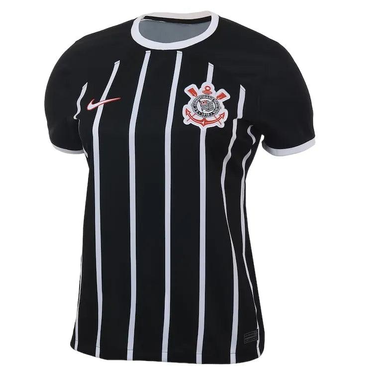 Camisa Corinthians Away 23/24 Feminina - Preta - JH ESPORTES - CAMISA DE TIMES