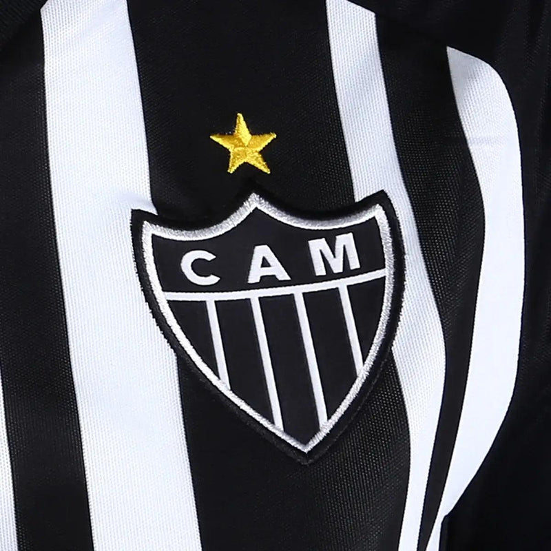 Camisa Atlético Mineiro Home 23/24 Feminina - Preta e Branca - JH ESPORTES - CAMISA DE TIMES