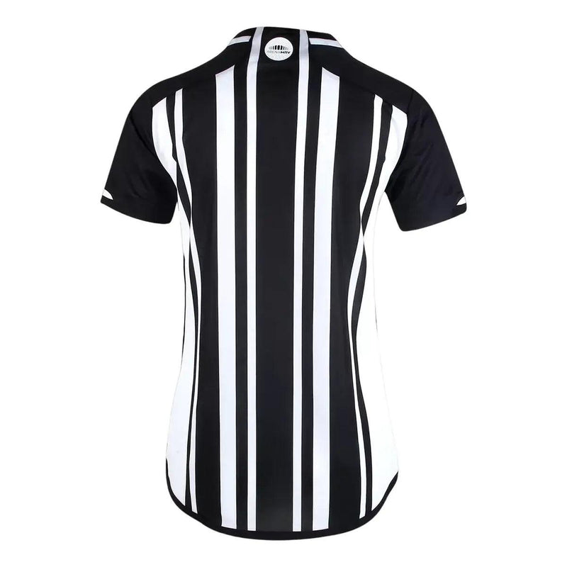 Camisa Atlético Mineiro Home 23/24 Feminina - Preta e Branca - JH ESPORTES - CAMISA DE TIMES