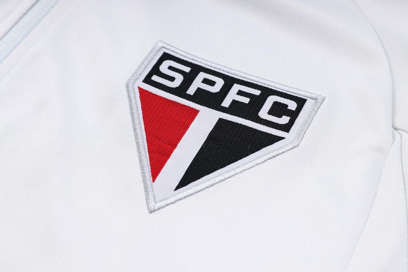 Conjunto de Frio São Paulo 2023/24 Branco - Viagem - JH ESPORTES - CAMISA DE TIMES