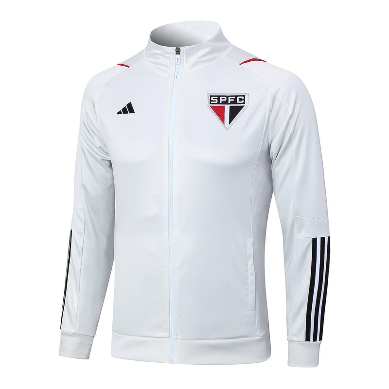 Conjunto de Frio São Paulo 2023/24 Branco - Viagem - JH ESPORTES - CAMISA DE TIMES