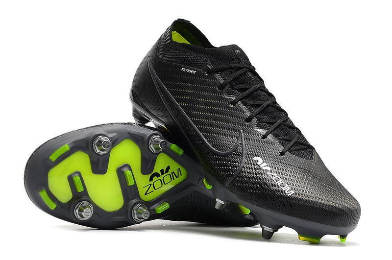 Chuteira Nike Air Zoom Mercurial Vapor XV Elite - Preta e Verde - JH ESPORTES - CAMISA DE TIMES