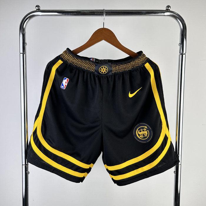 Short NBA Golden State Warriors City Edition 23/24 Preto e Amarelo - JH ESPORTES - CAMISA DE TIMES