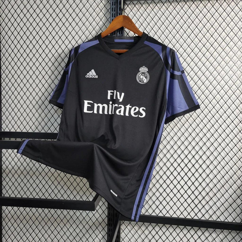 Camisa Retrô Real Madrid Adidas III Third 2016/17 Preto - JH ESPORTES - CAMISA DE TIMES