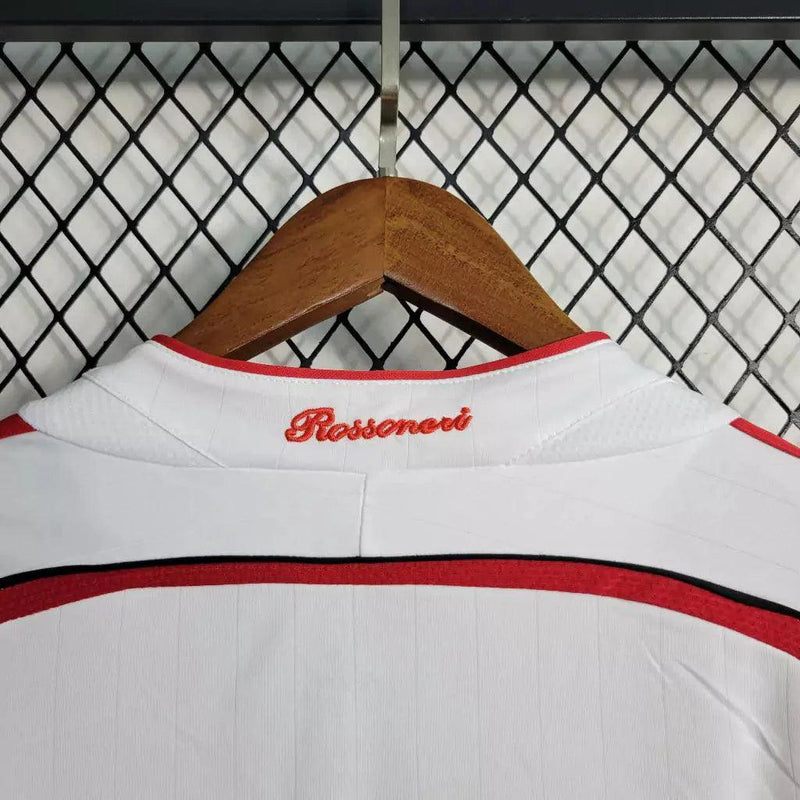 Camisa Retrô Milan II Away 2006/07 Manga Longa Masculino Branco - JH ESPORTES - CAMISA DE TIMES