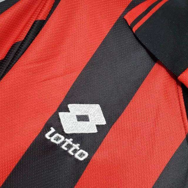 Camisa Milan Retrô 1996/1997 Vermelha e Preta - Lotto - JH ESPORTES - CAMISA DE TIMES