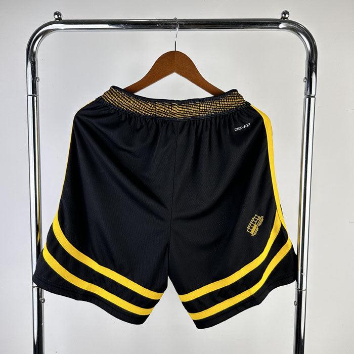 Short NBA Golden State Warriors City Edition 23/24 Preto e Amarelo - JH ESPORTES - CAMISA DE TIMES