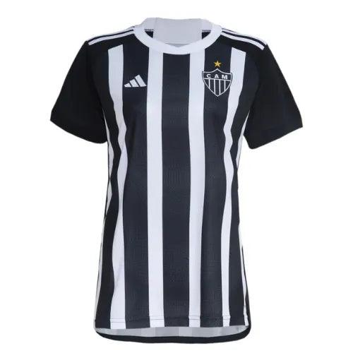 Camisa Atlético Mineiro Feminina Home 24/25 - Preta e Branca - JH ESPORTES - CAMISA DE TIMES