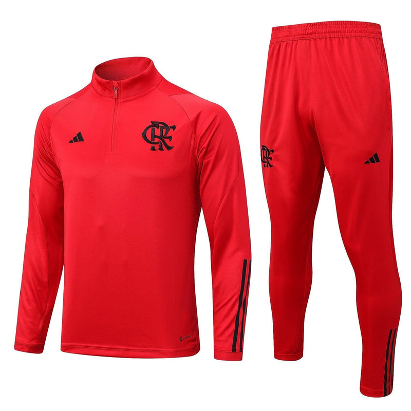 Conjunto de Frio Flamengo 2023/24 Vermelho - Treino - JH ESPORTES - CAMISA DE TIMES